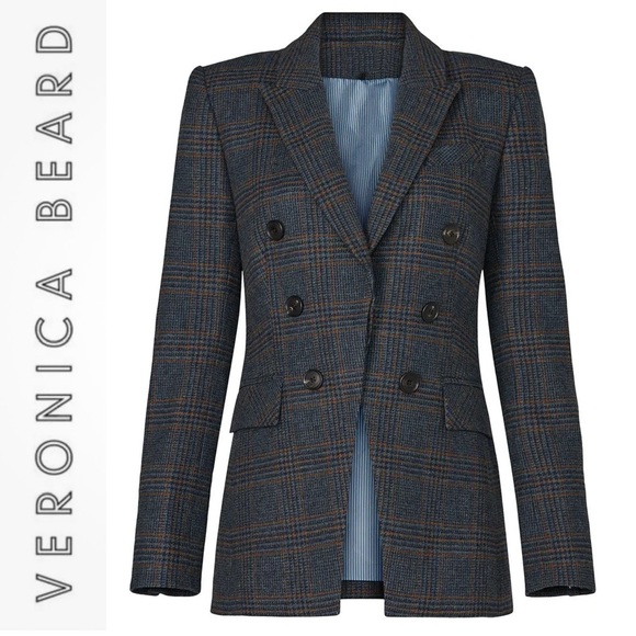 Veronica Beard Jackets & Blazers - Veronica Beard Yareli Dickey Jacket in Navy Multi Size 4 Plaid Jacket Academia